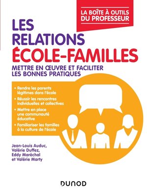 cover image of Les relations école-familles